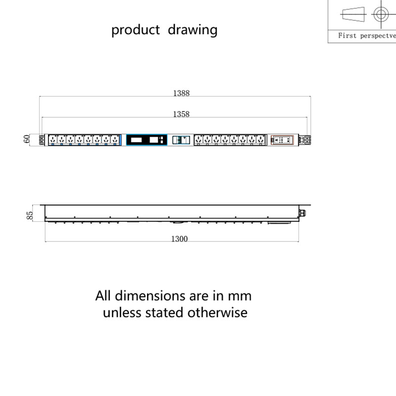 Interruttore automatico dell'aria Sensore TCP/IP verticale a 16 uscite eco Smart Rack Pdu