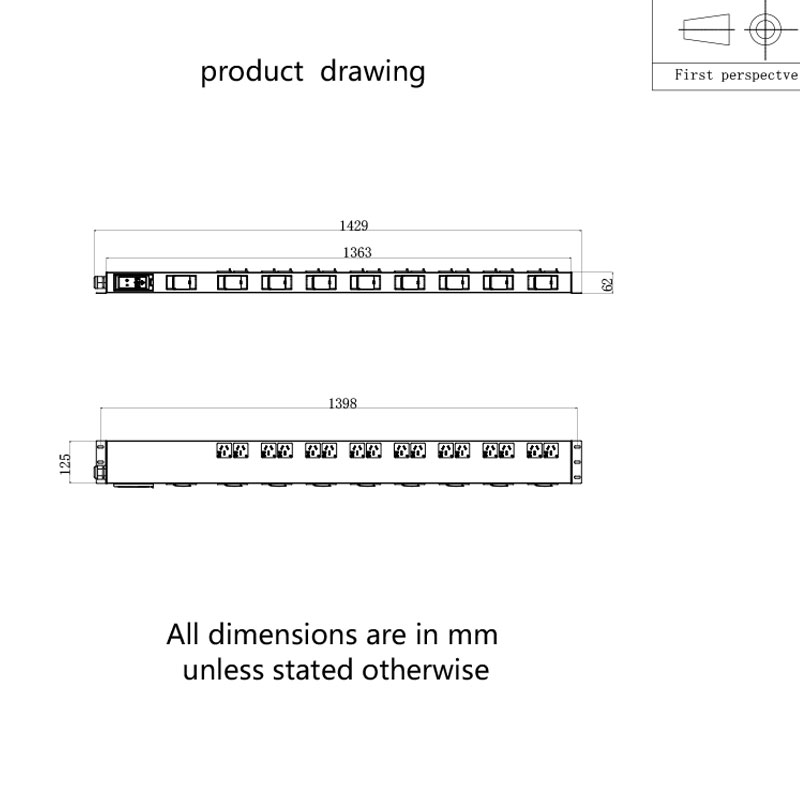 PDU per rack con interruttore verticale a 16 uscite