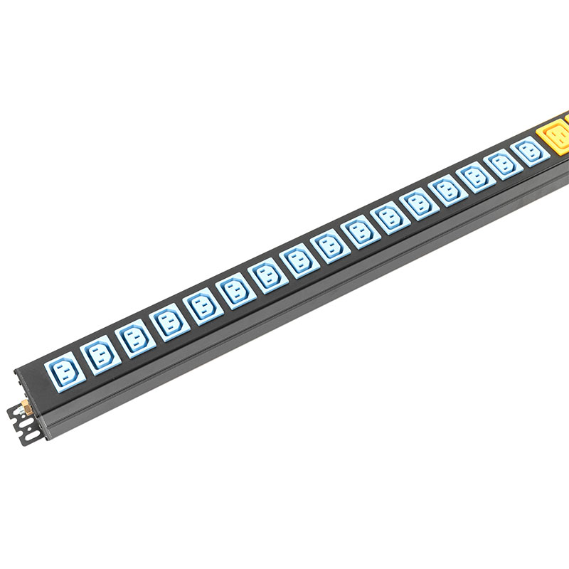 PDU rack commutato SPD per misuratore di corrente digitale verticale a 24 prese C13x16 C19x8