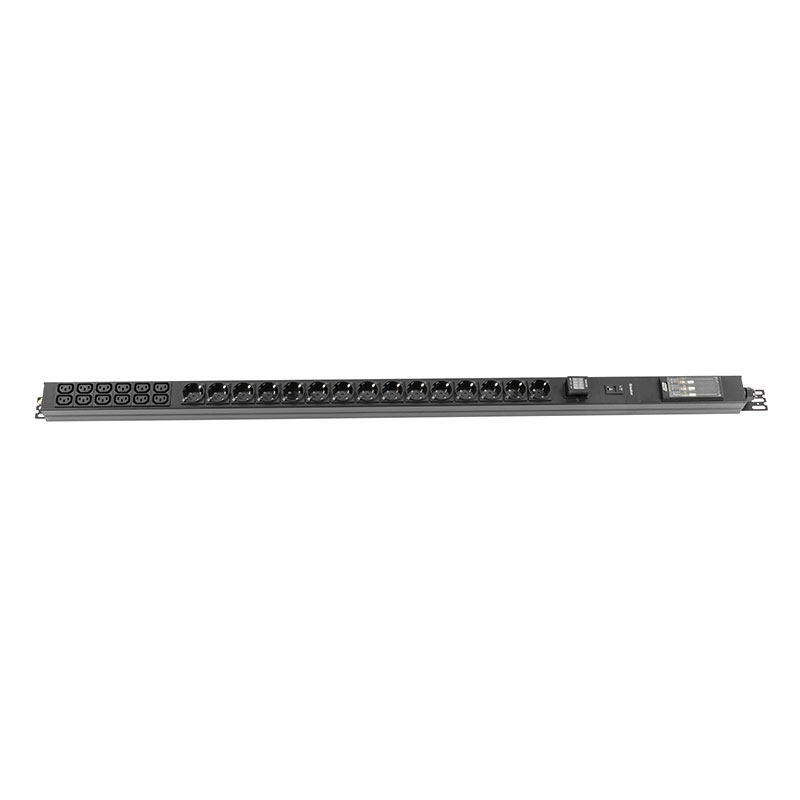 Pdu commutato per rack con interruttore voltmetro di corrente verticale C13x12 Germanyx15 a 27 uscite