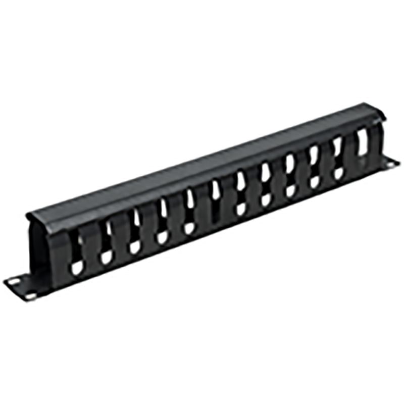 Rack per instradamento cavi metallici rimovibili da 19 pollici neri 1U