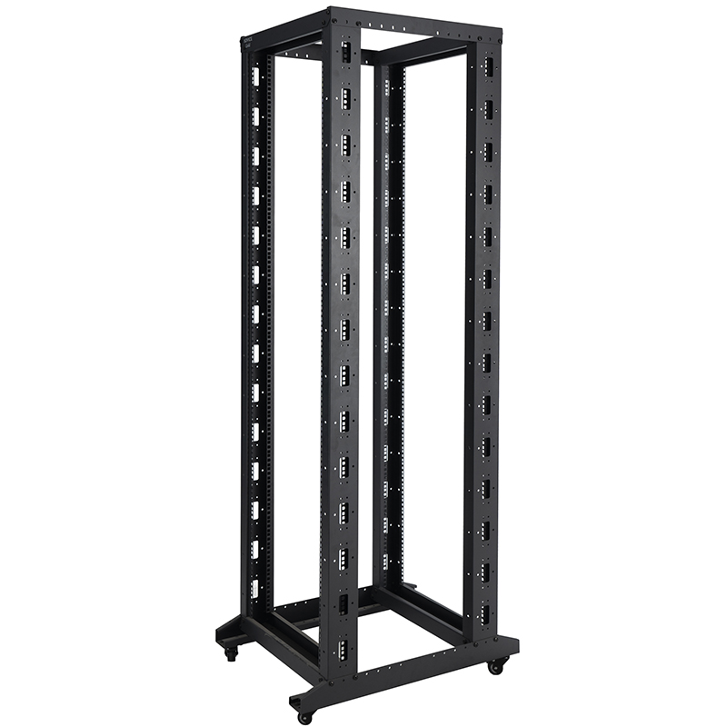 Rack aperto regolabile a 4 montanti nero 18U-47U