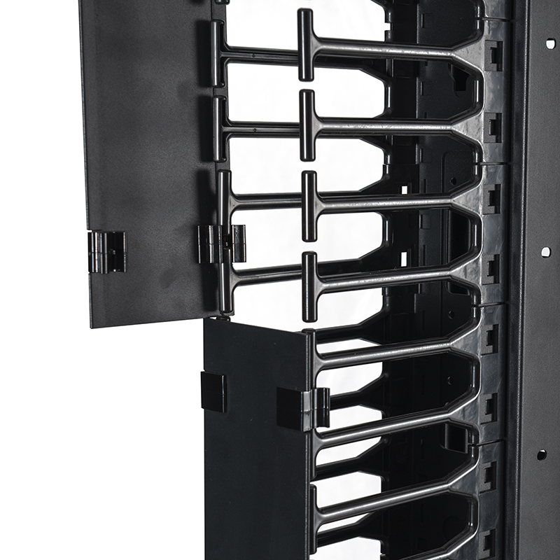 Rack aperto regolabile a 4 montanti nero 18U-47U