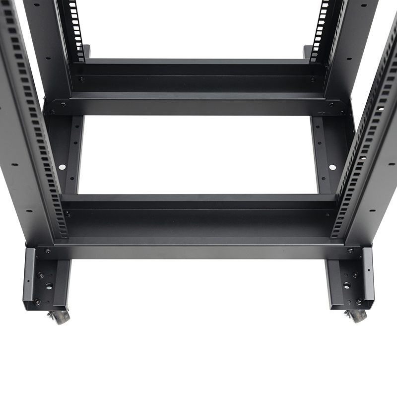 Server rack regolabile a 4 montanti nero 18U-47U