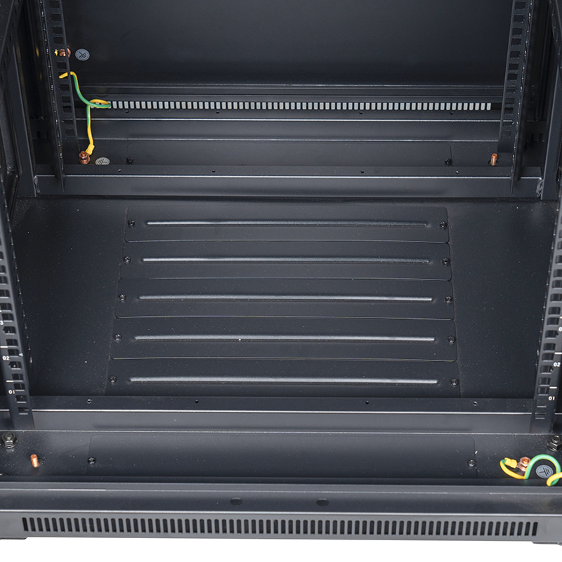 Armadio rack per server con anta singola anteriore in vetro/anta singola posteriore cieca 18U-42U nero