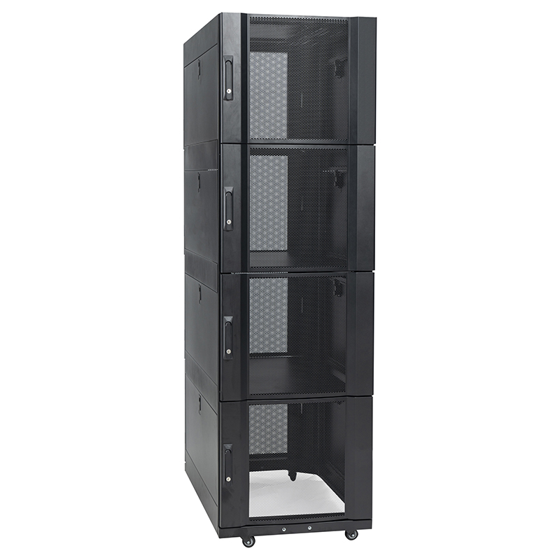 Armadio Rack 4 Scomparti Con Anta Forata Nero 42U 47U