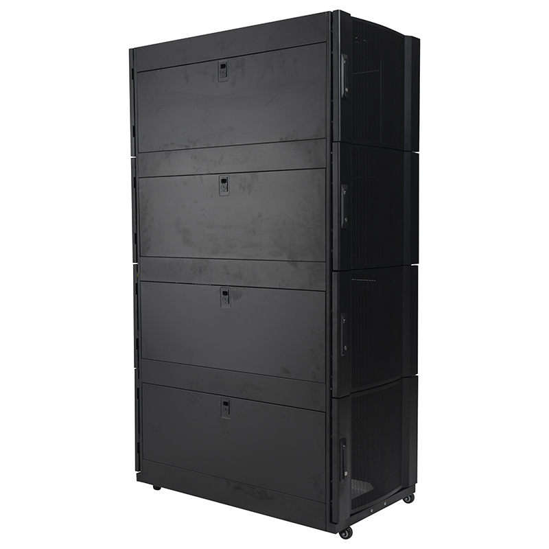 Armadio Rack 4 Scomparti Con Anta Forata Nero 42U 47U