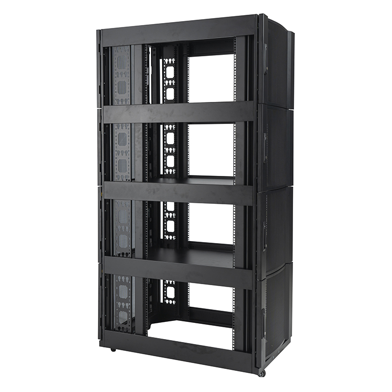 Armadio Rack 4 Scomparti Con Anta Forata Nero 42U 47U