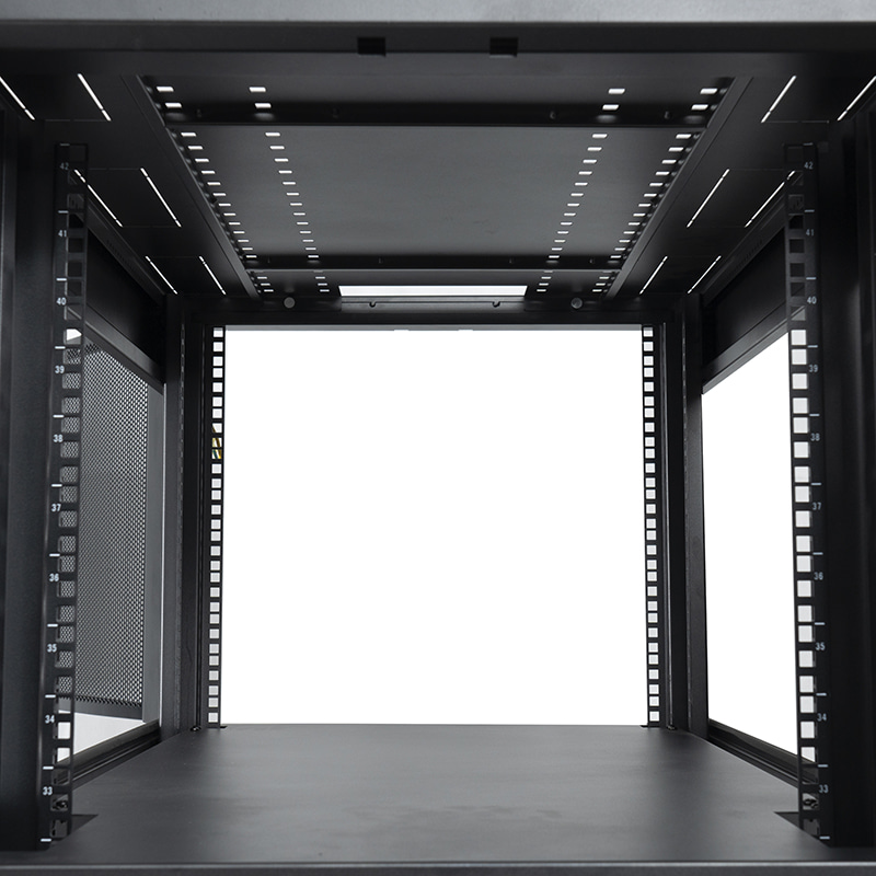 Armadio Rack 4 Scomparti Con Anta Forata Nero 42U 47U